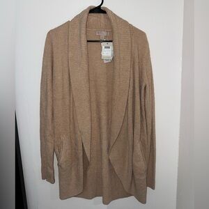 Barefoot Dreams Cozy Camel Cardigan, New w Tags, size Medium